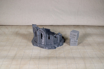 Tabletop Terrain Destroyed Library Ruin Elven Dnd RPG wargame skirmish 28mm