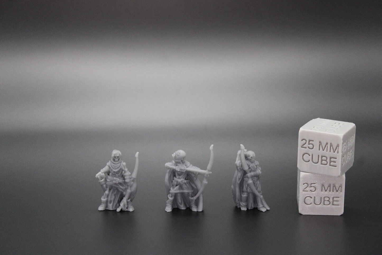 Skeleton Undead Archer x3 32mm Miniature Dnd Skirmish HeroQuest