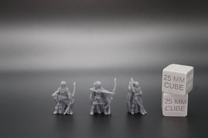Skeleton Undead Archer x3 32mm Miniature Dnd Skirmish HeroQuest