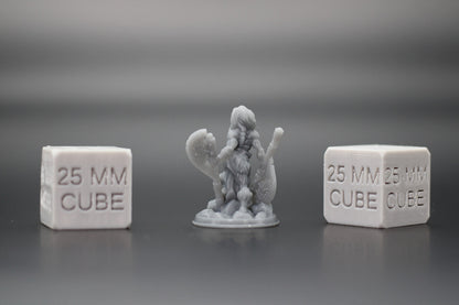 Barbarian Female Dual Wield Axe 32mm Miniature Dnd Skirmish