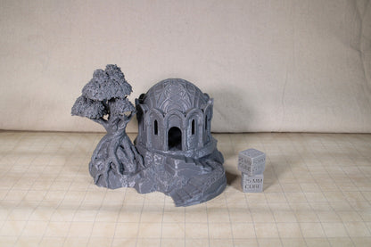 Tabletop Terrain Elven Library Cut Stone Base Tree Dnd RPG wargame skirmish 28mm