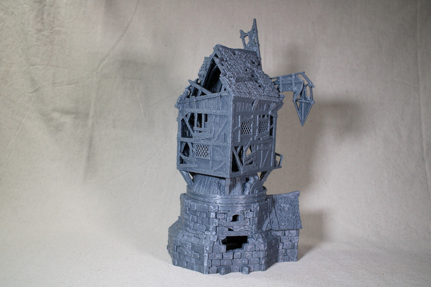 Tabletop Terrain Windmill Grain Mill Dnd RPG wargame skirmish 28mm Spins & Pivot