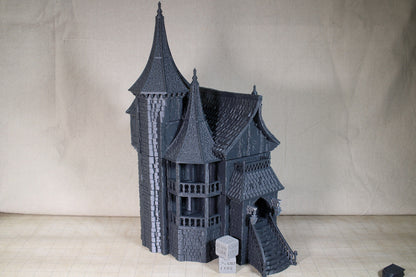 Tabletop Terrain Medieval Mansion Inn Dnd RPG wargame skirmish 28mm