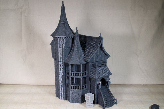 Tabletop Terrain Medieval Mansion Inn Dnd RPG wargame skirmish 28mm