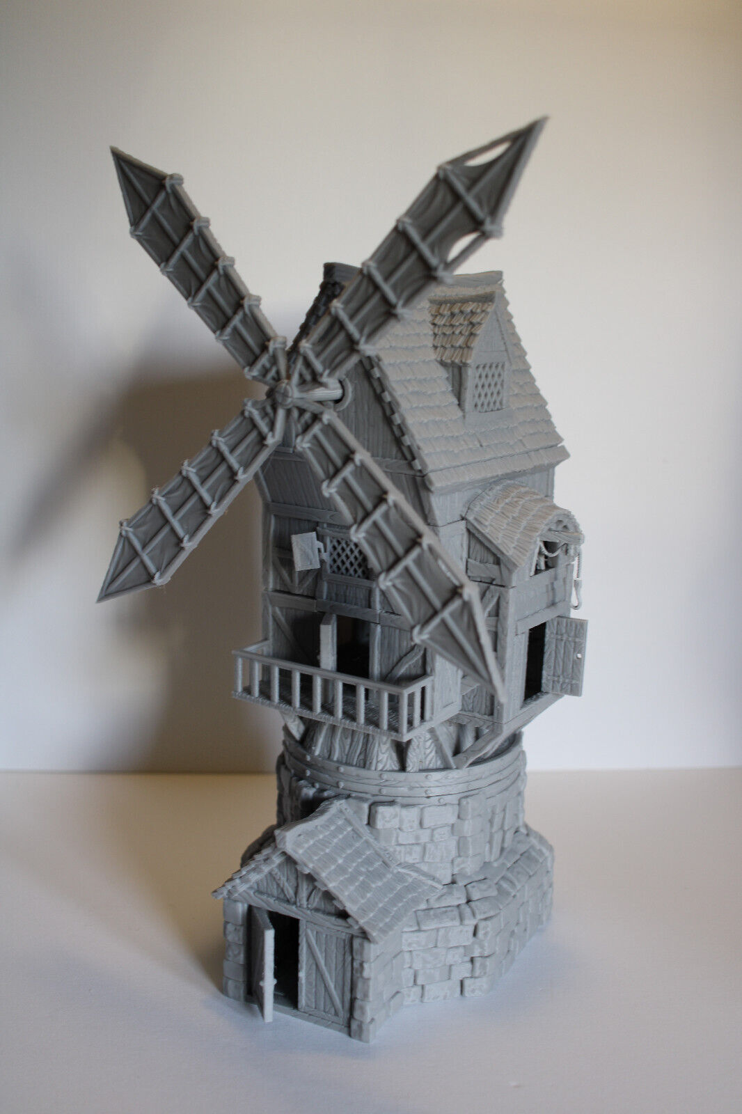 Tabletop Terrain Windmill Grain Mill Dnd RPG wargame skirmish 28mm Spins & Pivot