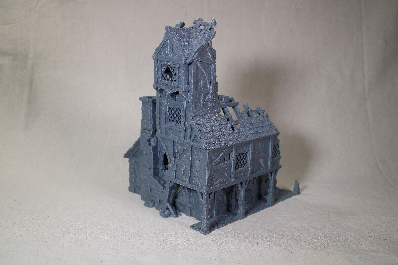 Tabletop Terrain Ruin 4 story Medieval Mansion Dnd RPG wargame skirmish 28mm