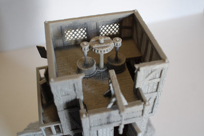 Tabletop Terrain Windmill Grain Mill Dnd RPG wargame skirmish 28mm Spins & Pivot