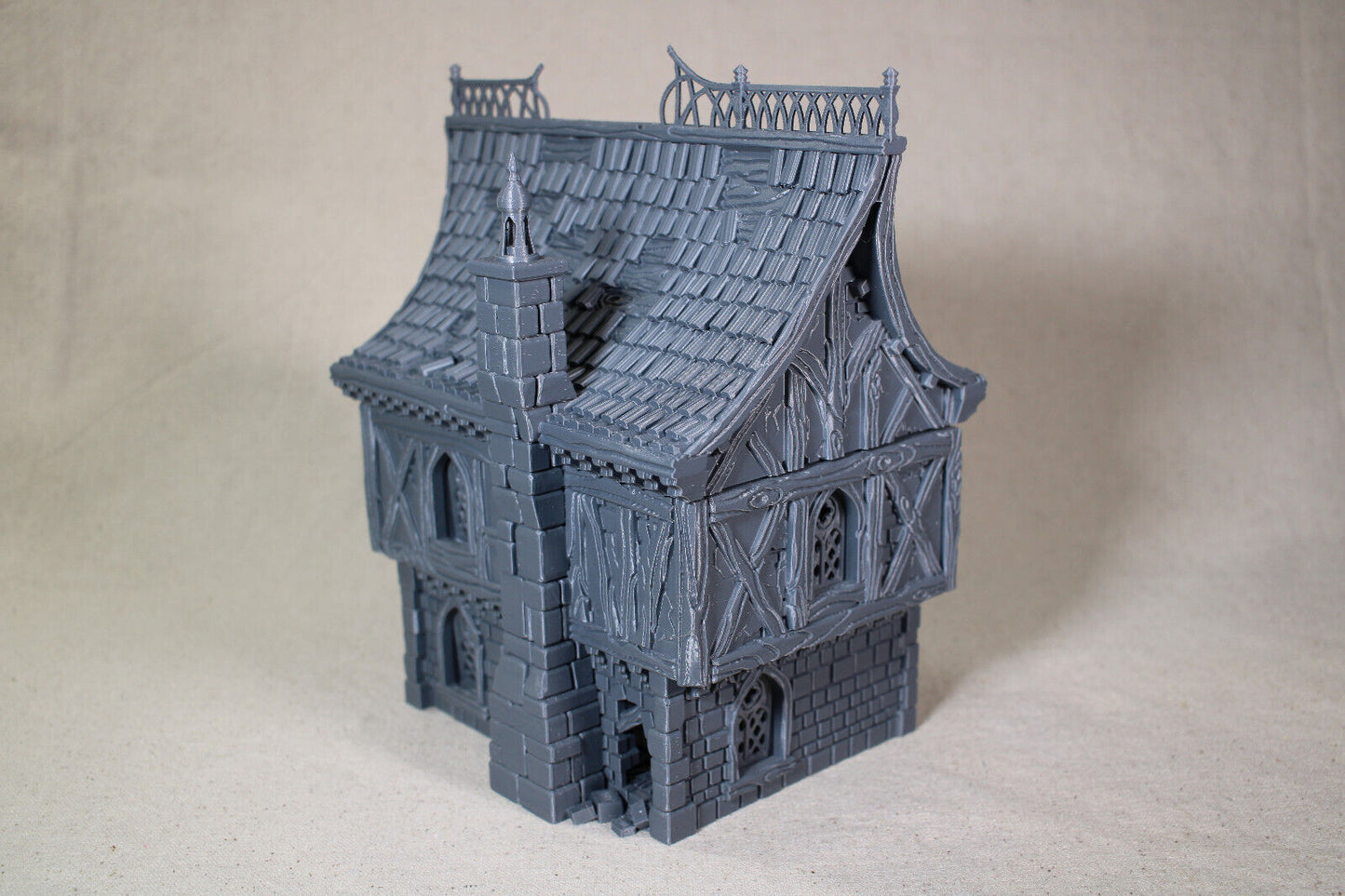 Tabletop Terrain Medieval Ruins Hamlet House Dnd RPG wargame skirmish 28mm