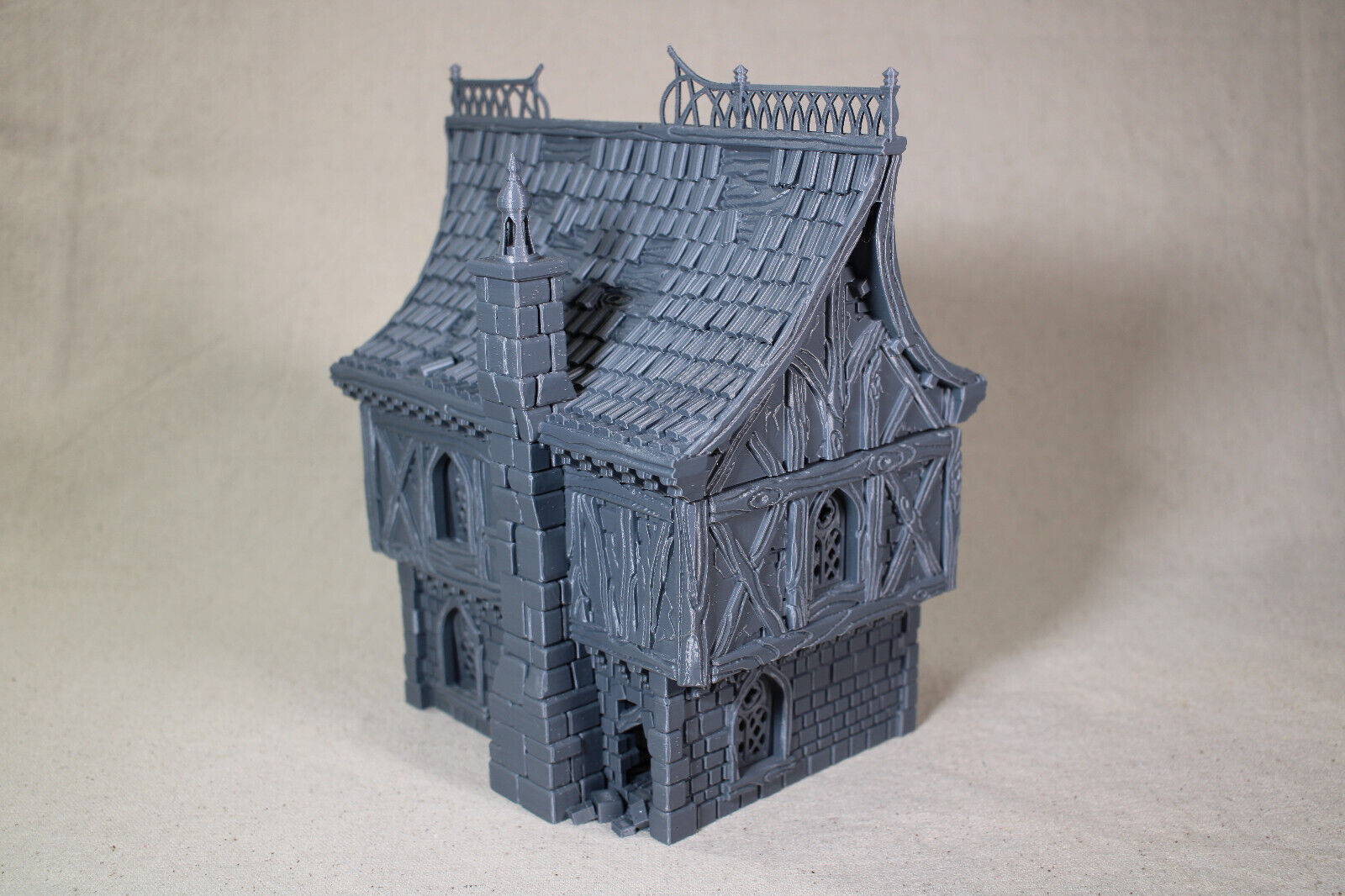 Tabletop Terrain Medieval Ruins Hamlet House Dnd RPG wargame skirmish 28mm