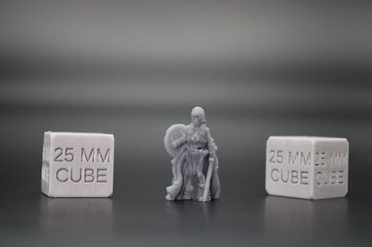 Skeleton Armored Knight Warrior Knight 4x 32mm Miniature Dnd Skirmish Oldhammer