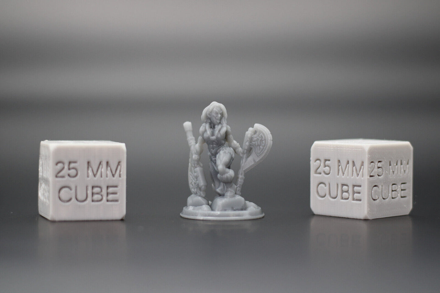 Barbarian Female Dual Wield Axe 32mm Miniature Dnd Skirmish