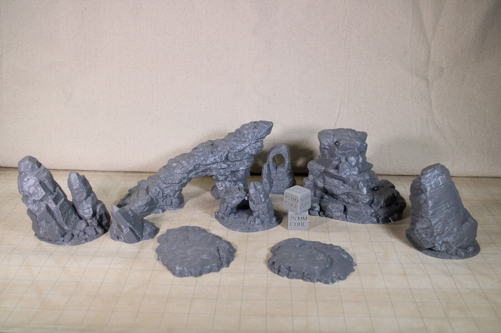 Tabletop Terrain Large Rock Boulder Scatter Dnd RPG wargame skirmish 28mm