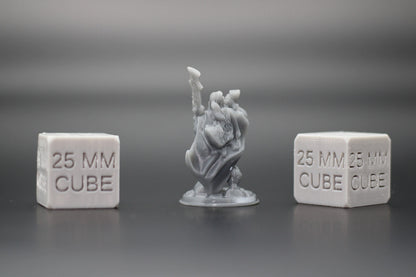 Barbarian with Great Sword & Horn 32mm Miniature Dnd Skirmish