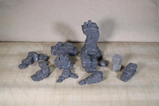 Tabletop Terrain Rock Stone Cover Steps Scatter Dnd RPG wargame skirmish 28mm