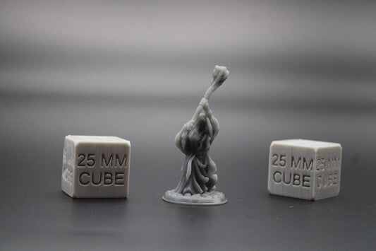 Mage Wized Sorcerer Raised Orb Staff 32mm Miniature Dnd Skirmish