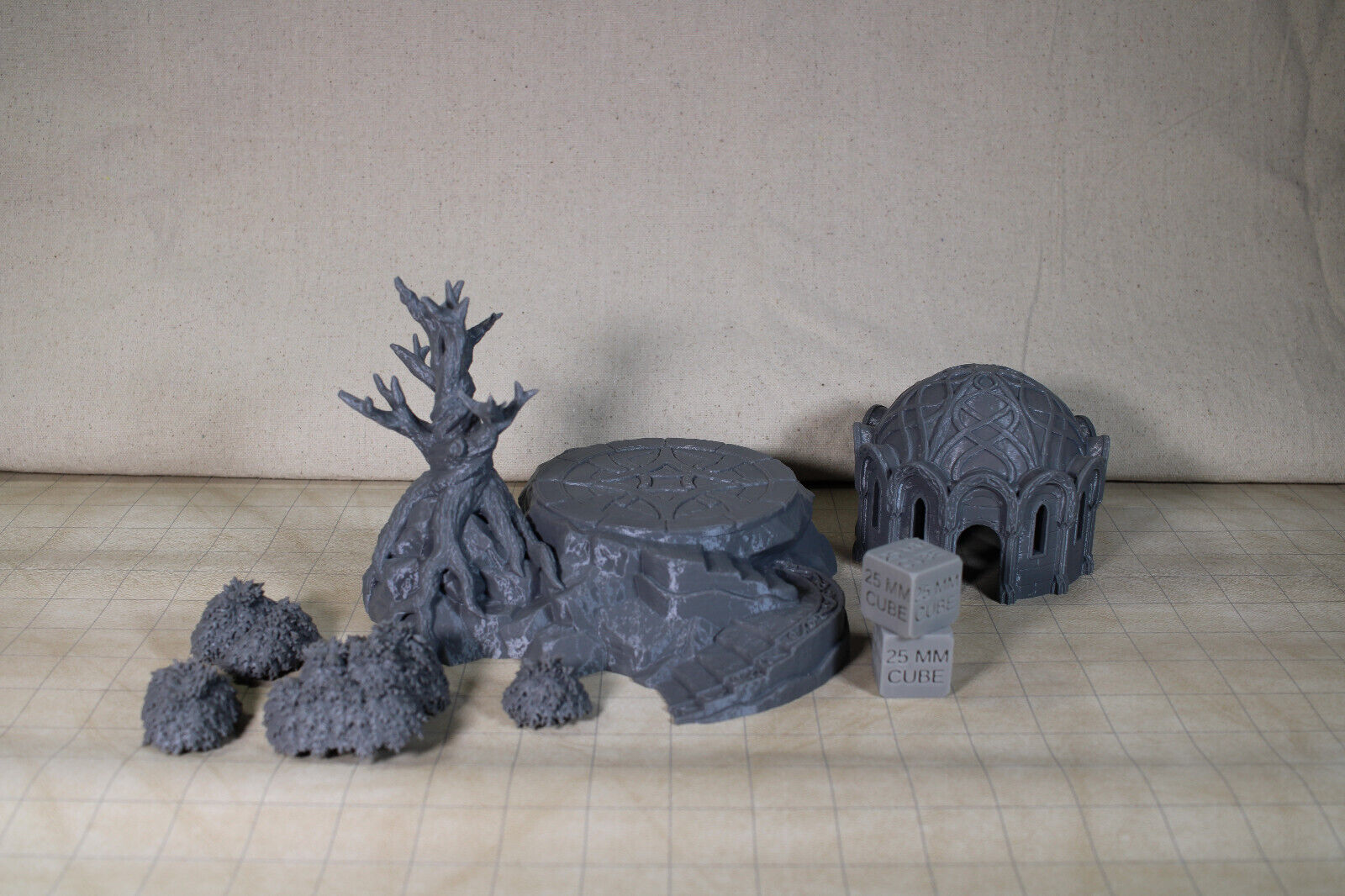 Tabletop Terrain Elven Library Cut Stone Base Tree Dnd RPG wargame skirmish 28mm