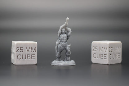 Barbarian with Great Axe 32mm Miniature Dnd Skirmish