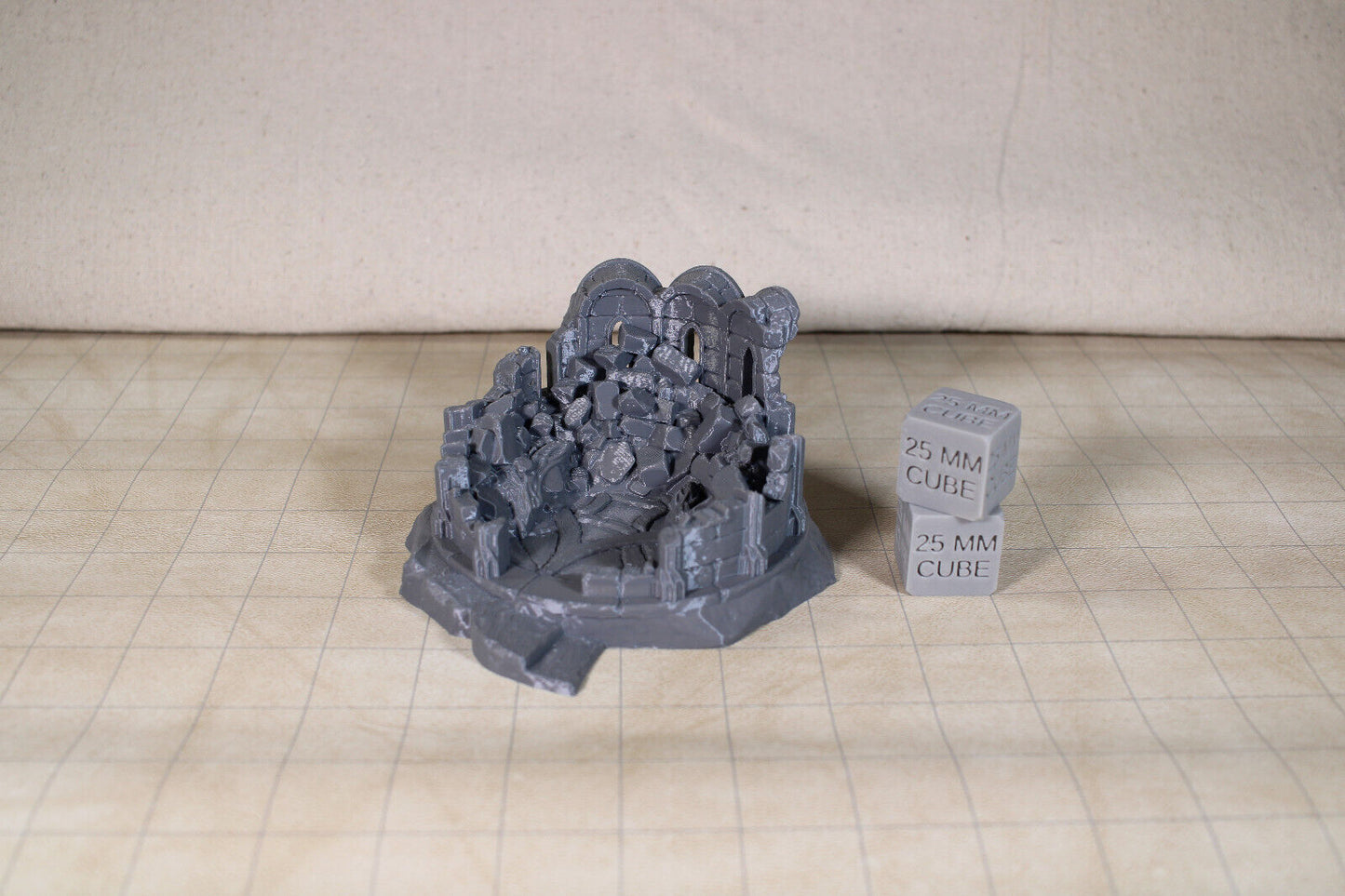 Tabletop Terrain Destroyed Library Ruin Elven Dnd RPG wargame skirmish 28mm