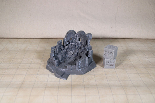 Tabletop Terrain Destroyed Library Ruin Elven Dnd RPG wargame skirmish 28mm