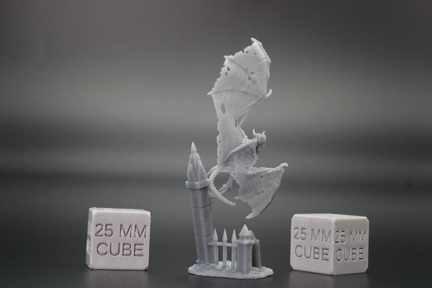 Skeleton Bone Gargoyle Pair Giant Bat 28mm 32mm Miniature Dnd Skirmish Oldhammer