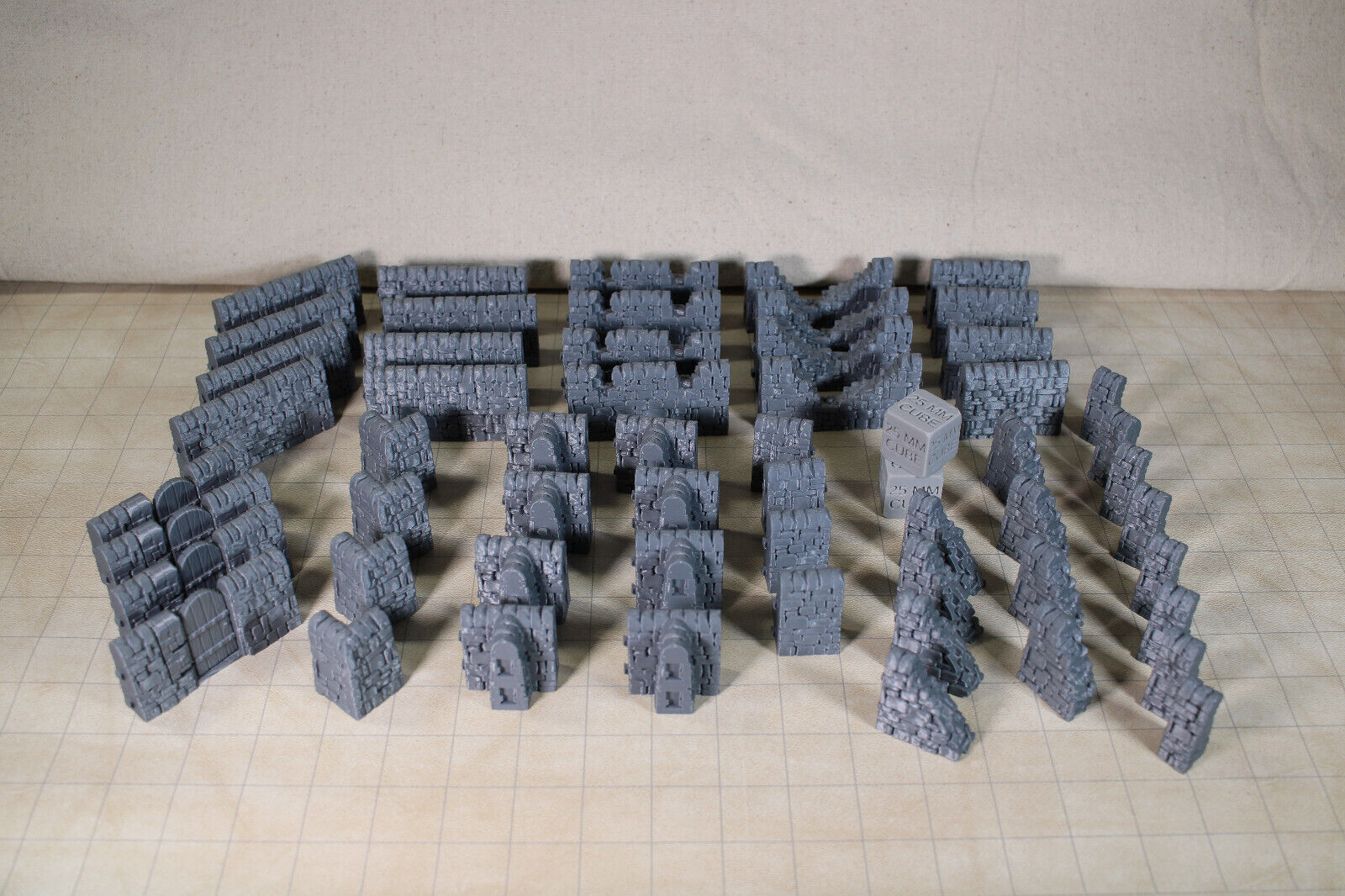 Tabletop Terrain Stone Rock Walls 56 piece Scatter Dnd RPG wargame skirmish 28mm