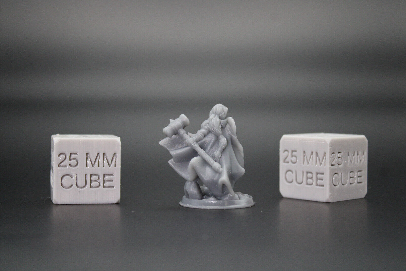 Cleric Paladin Female with Great War Hammer & Amulet 32mm Miniature Dnd Skirmish