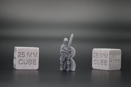 Skeleton Armored Knight Warrior Knight 4x 32mm Miniature Dnd Skirmish Oldhammer