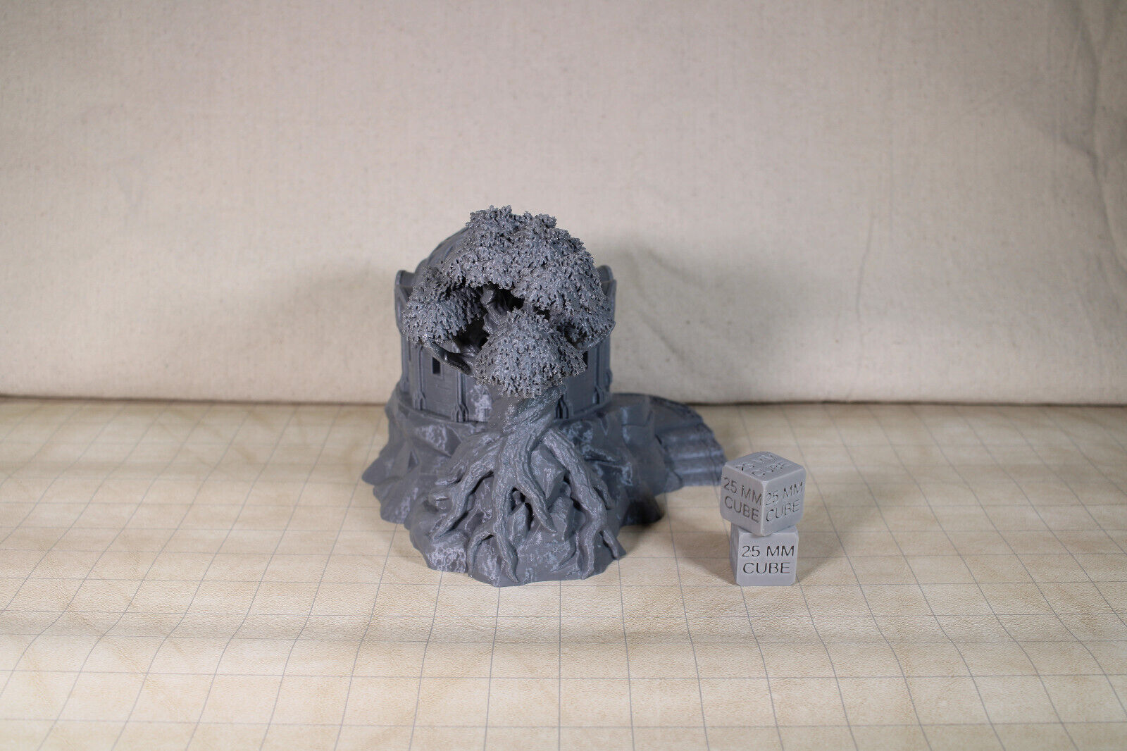 Tabletop Terrain Elven Library Cut Stone Base Tree Dnd RPG wargame skirmish 28mm