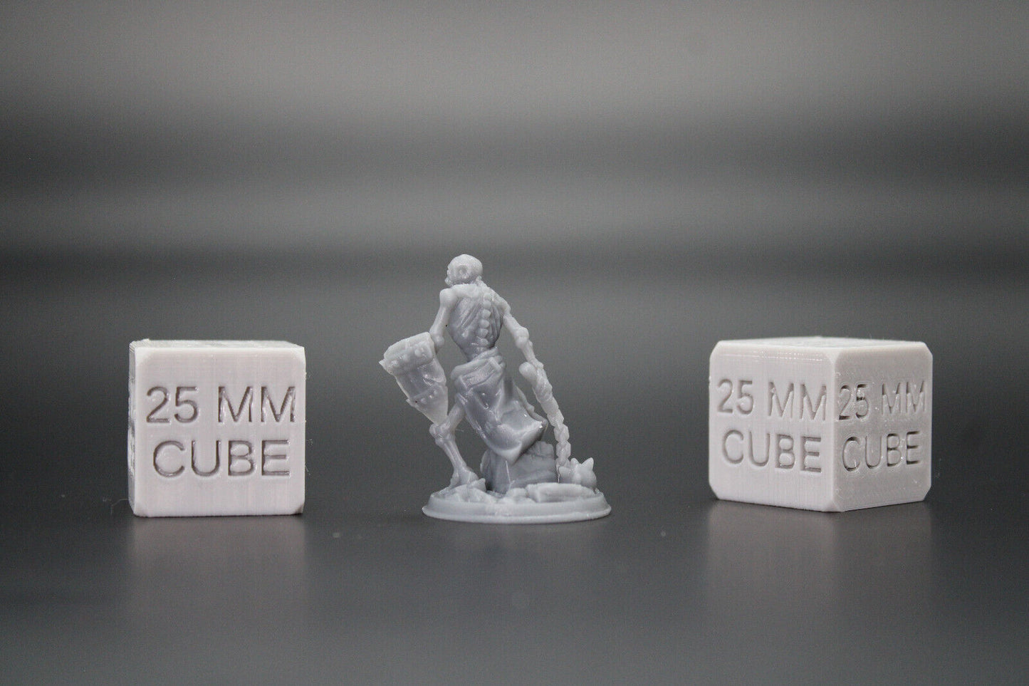 Skeleton Undead with Morning Star Flail & Shield 32mm Miniature Dnd Skirmish