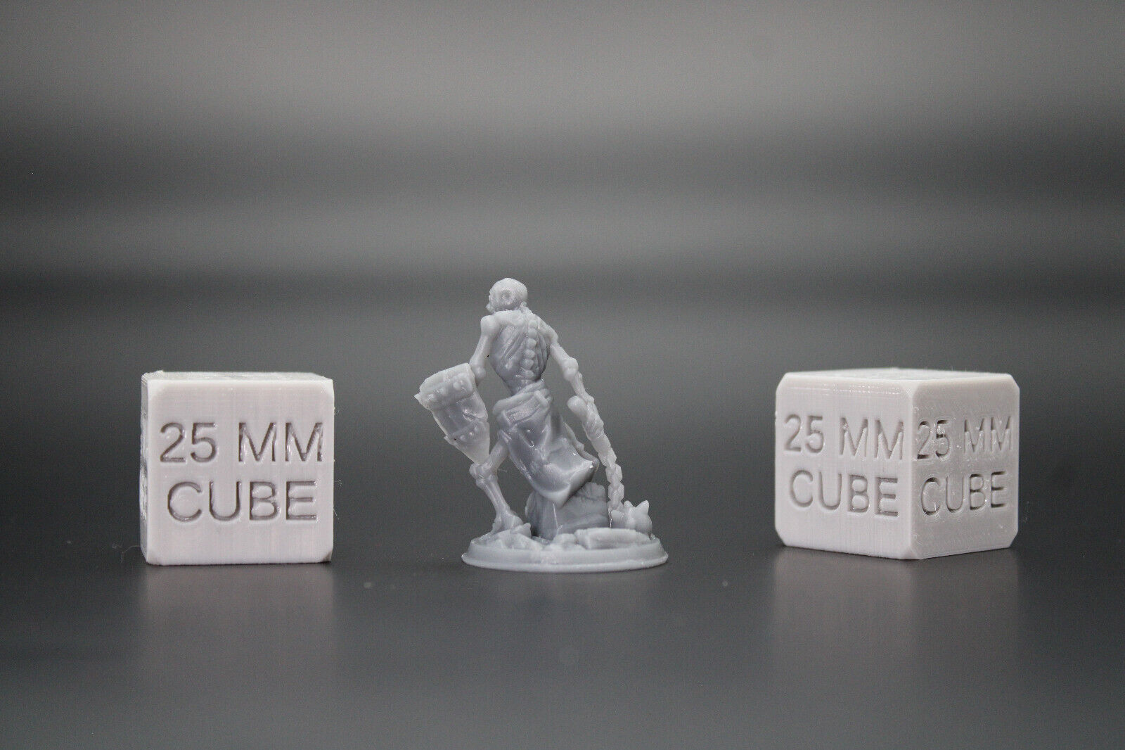 Skeleton Undead with Morning Star Flail & Shield 32mm Miniature Dnd Skirmish