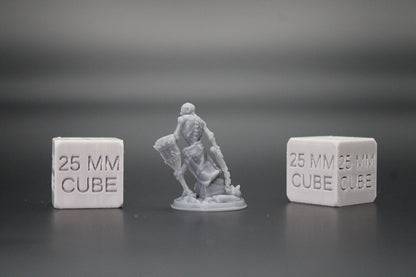Skeleton Undead with Morning Star Flail & Shield 32mm Miniature Dnd Skirmish