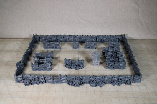 Tabletop Terrain Wood Log Fence Pumpkin Scatter Dnd RPG wargame skirmish 28mm