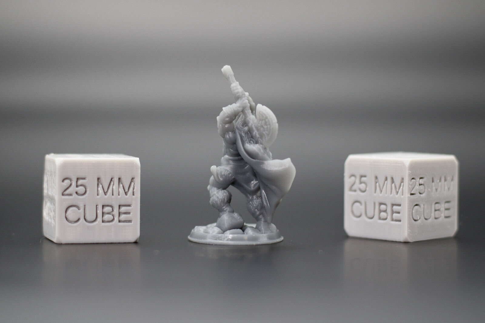 Barbarian with Great Axe 32mm Miniature Dnd Skirmish