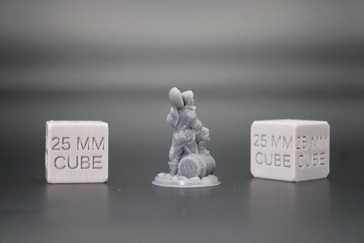 Bard with Lute Foot on Barrel 32mm Miniature Dnd Skirmish