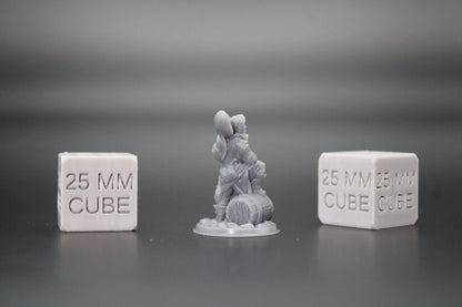 Bard with Lute Foot on Barrel 32mm Miniature Dnd Skirmish
