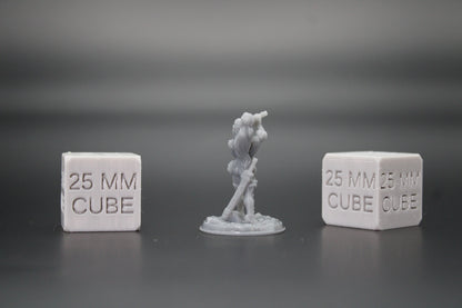 Bard Female with Flute Piccalo and Sword  32mm Miniature Dnd Skirmish