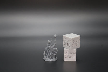 Tiefling Demonkin Female Cleric Mage Staff 32mm Miniature Dnd Skirmish