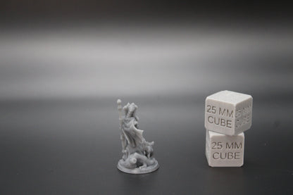 Dragonkin Druid Female Fox Staff 32mm Miniature Dnd Skirmish