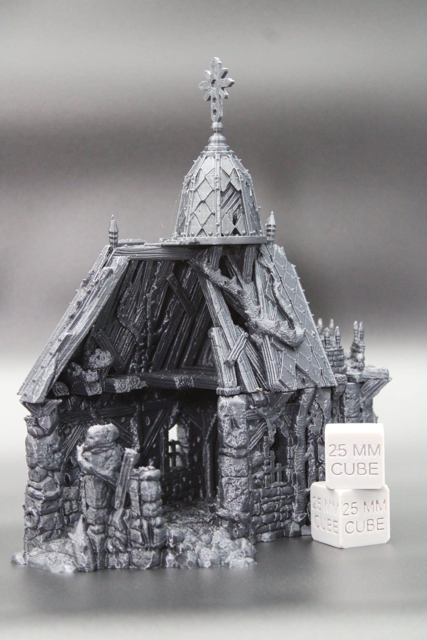 Tabletop Terrain Chapel Church Temple Ruin Dnd Skirmish Trench 32mm
