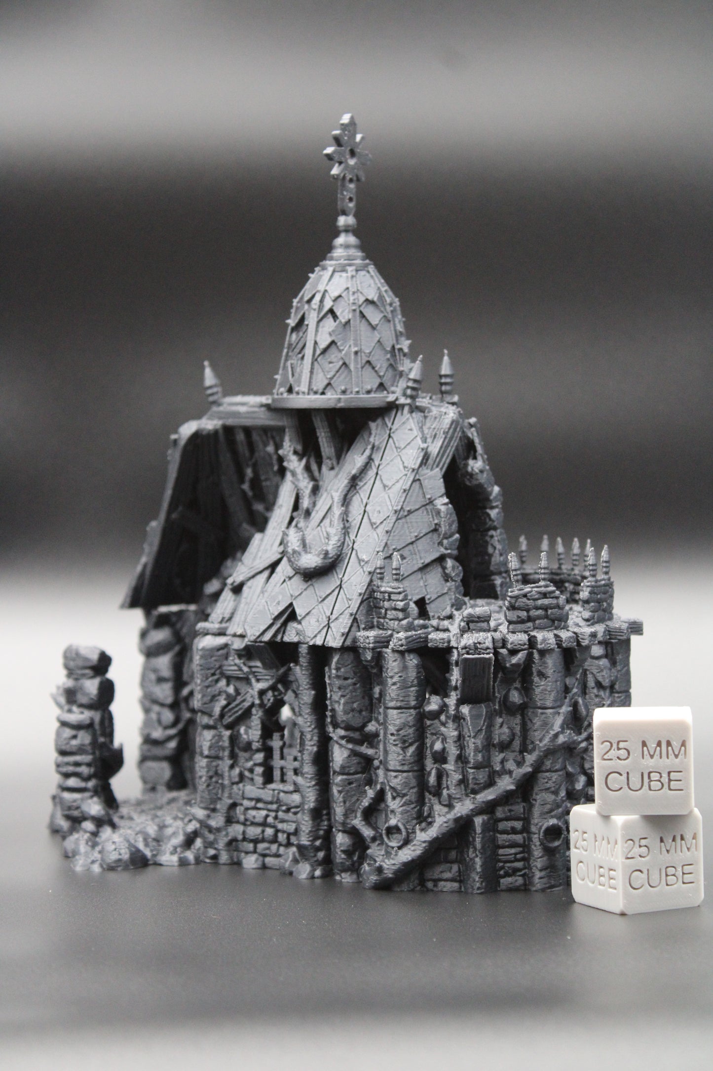 Tabletop Terrain Chapel Church Temple Ruin Dnd Skirmish Trench 32mm
