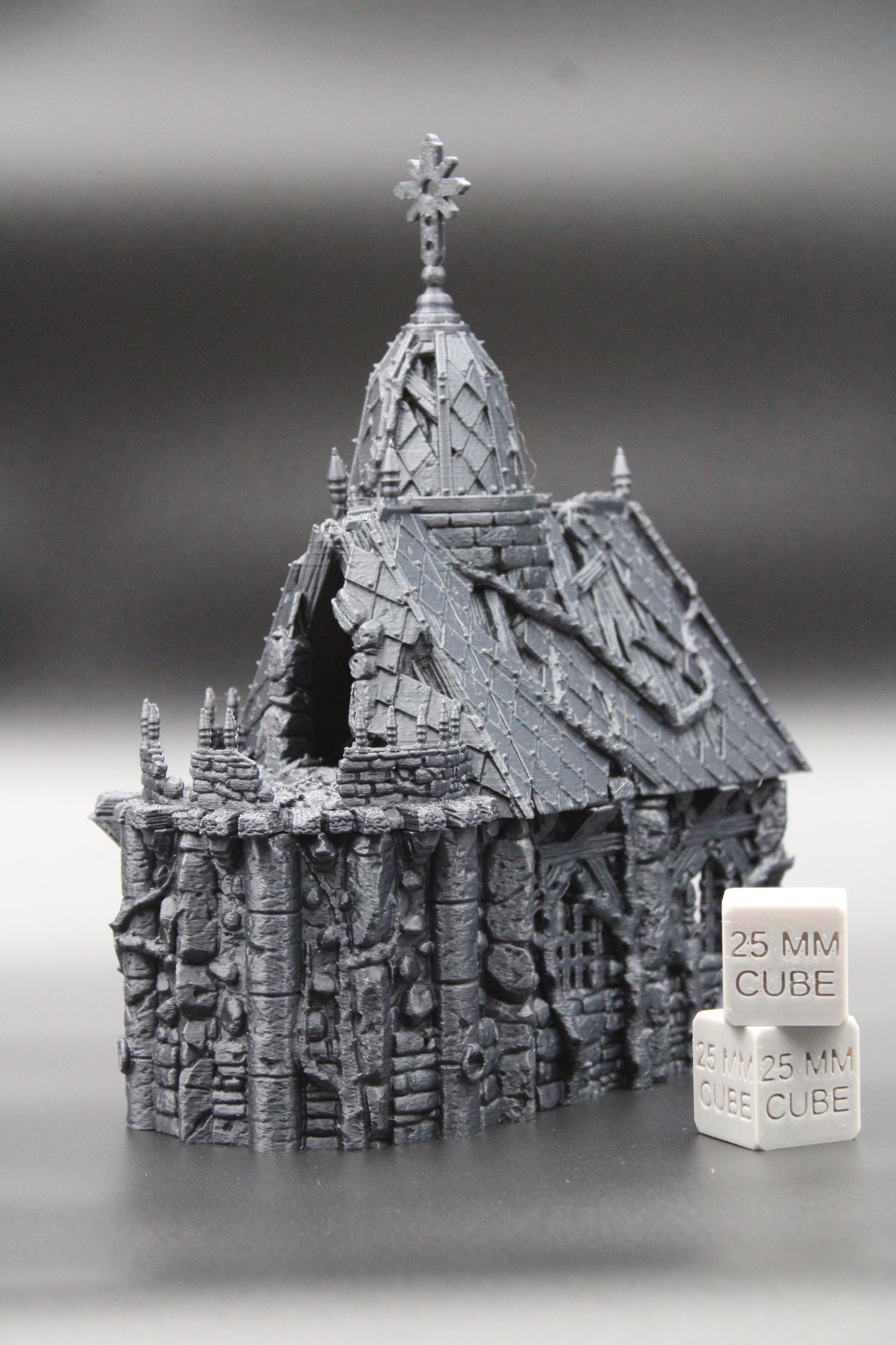 Tabletop Terrain Chapel Church Temple Ruin Dnd Skirmish Trench 32mm