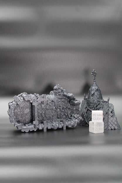 Tabletop Terrain Chapel Church Temple Ruin Dnd Skirmish Trench 32mm