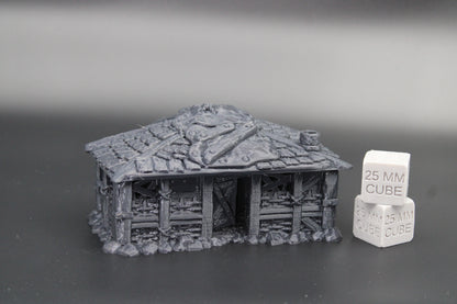 Tabletop Terrain Slum Shack House Dnd RPG Skirmish 32mm