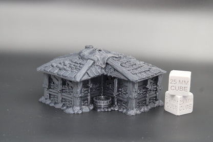 Tabletop Terrain Slum Shack House Dnd RPG Skirmish 32mm