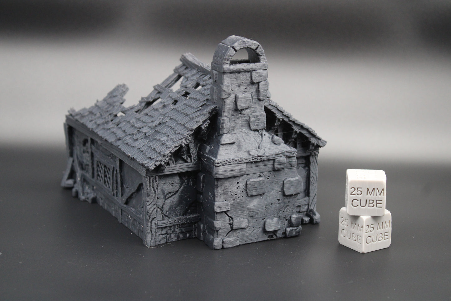 Tabletop Terrain Cottage House Ruins Dnd RPG wargame skirmish 28 32mm