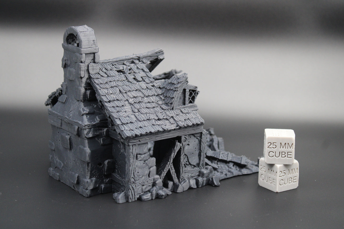 Tabletop Terrain Cottage House Ruins Dnd RPG wargame skirmish 28 32mm
