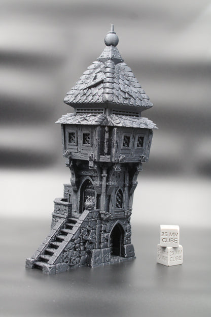 Tabletop Terrain Guard Tower Dnd RPG Skirmish 32mm