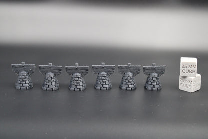 Tabletop Terrain Sign Objective Marker Scatter x6 Dnd RPG Wargame Skirmish 28mm