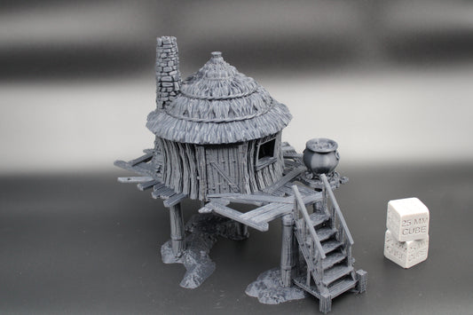 Tabletop Town Swamp Hag Hut Witch Dnd RPG Wargame Skirmish 28mm