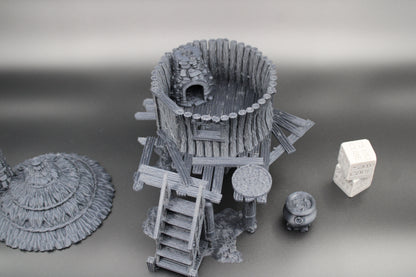 Tabletop Town Swamp Hag Hut Witch Dnd RPG Wargame Skirmish 28mm